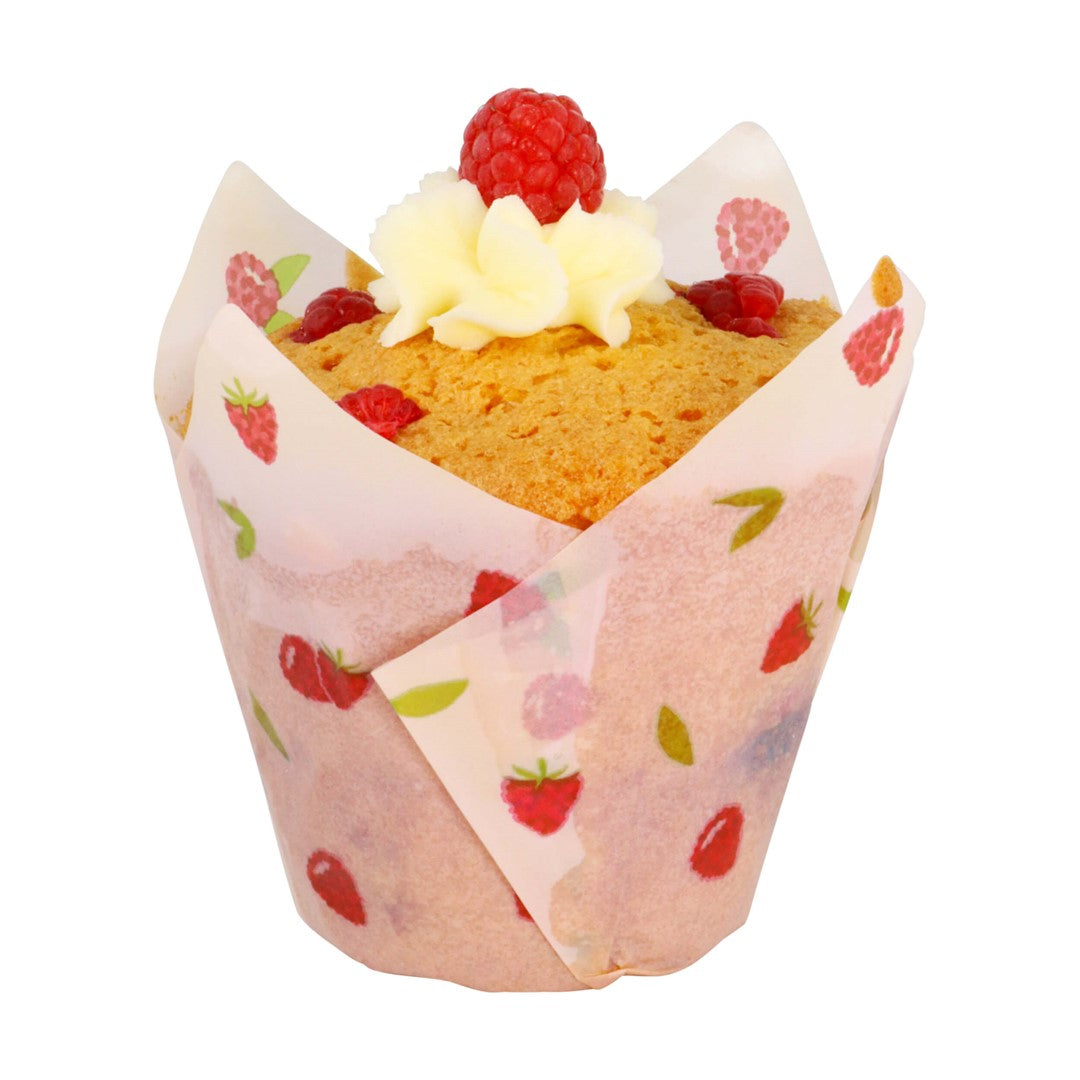Kēksiņu papīra formiņas 24gab. tulpes formas PME Cake. Ø10cm