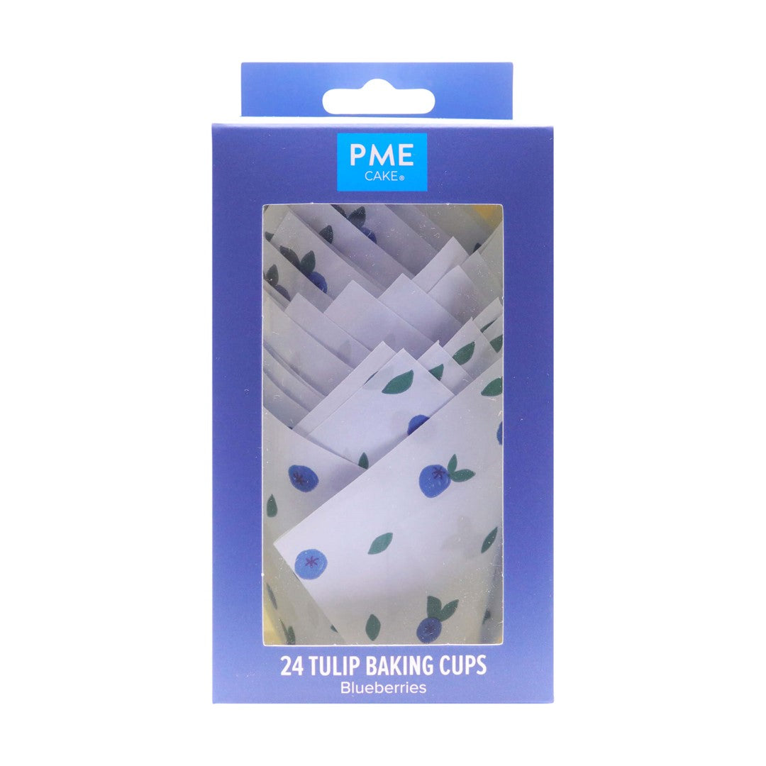 Kēksiņu papīra formiņas 24gab. tulpes formas PME Cake. Ø10cm