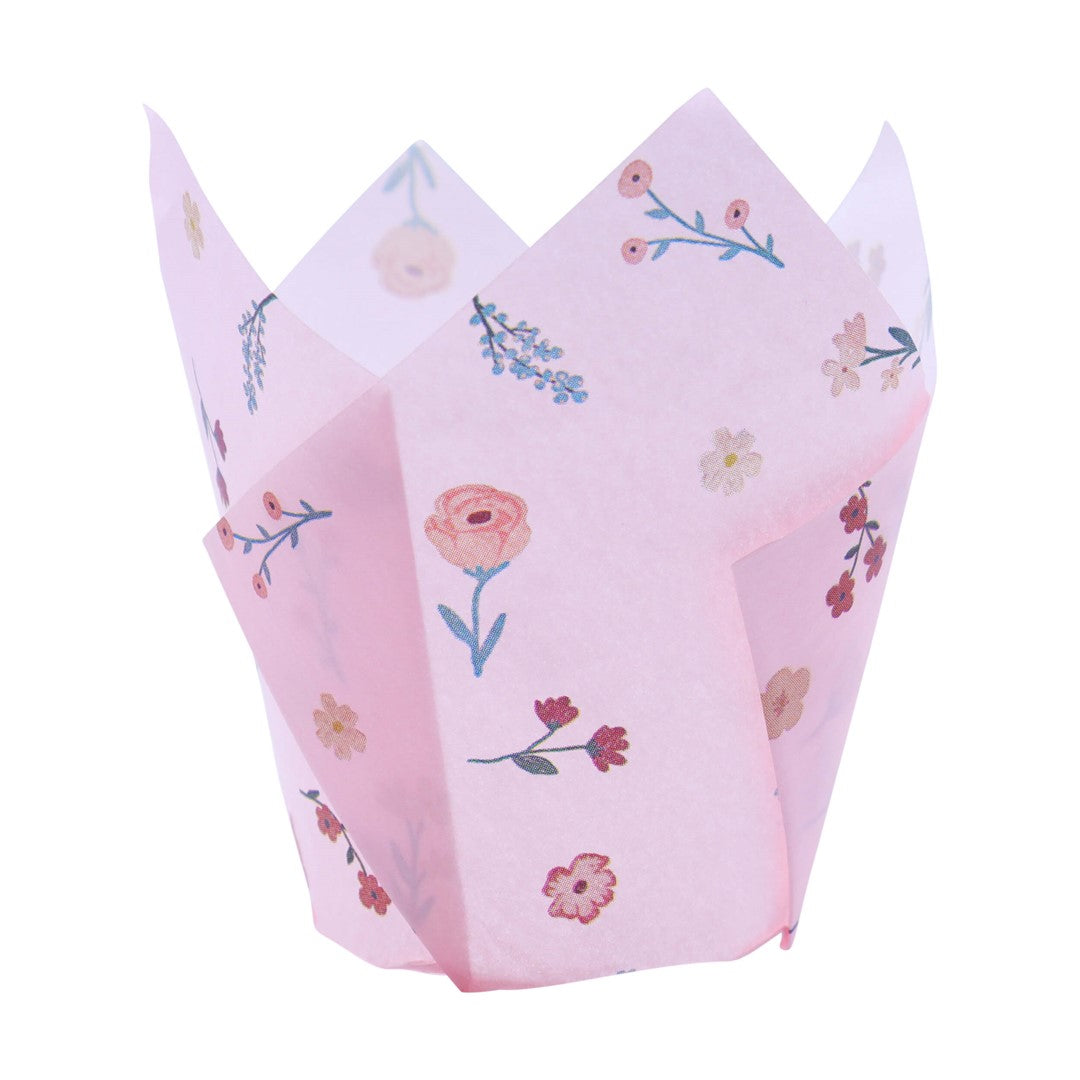 Kēksiņu papīra formiņas 24gab. tulpes formas PME Cake. Ø10cm