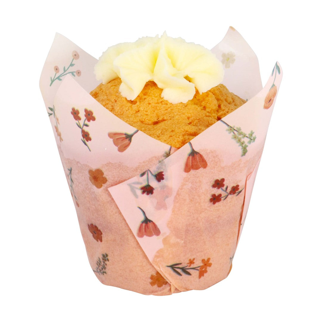 Kēksiņu papīra formiņas  24gab. tulpes formas PME Cake. Ø10cm