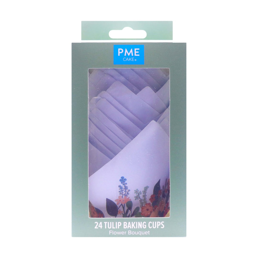 Kēksiņu papīra formiņas 24gab. tulpes formas PME Cake. Ø10cm