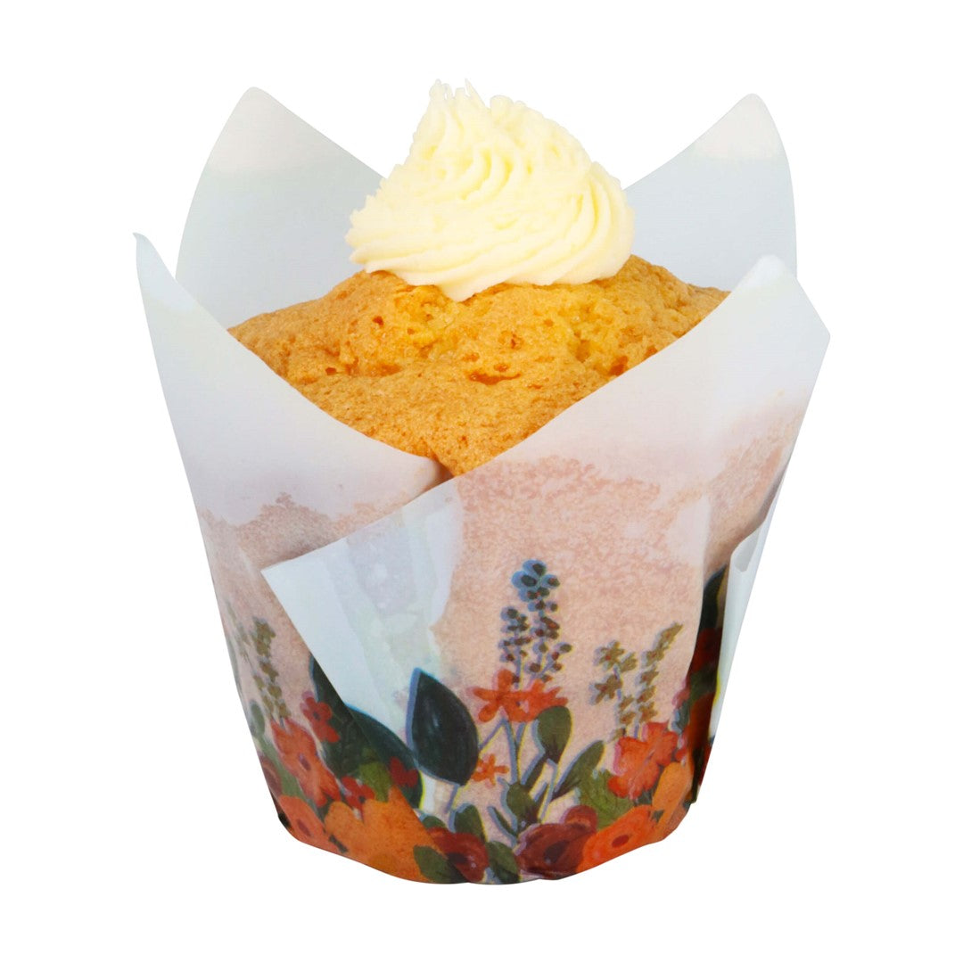Kēksiņu papīra formiņas 24gab. tulpes formas PME Cake. Ø10cm