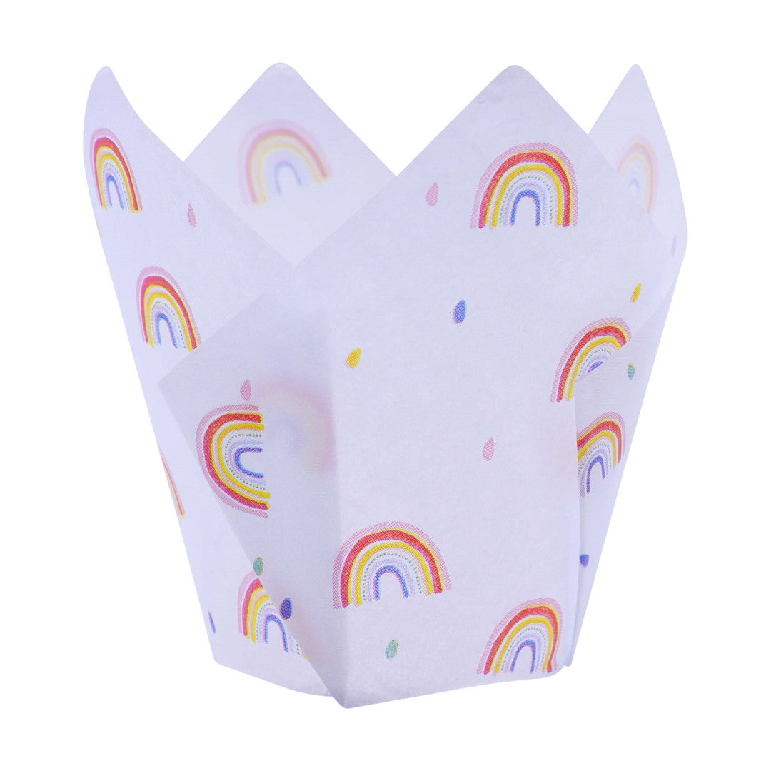 Kēksiņu papīra formiņas 24gab. tulpes formas PME Cake. Ø10cm