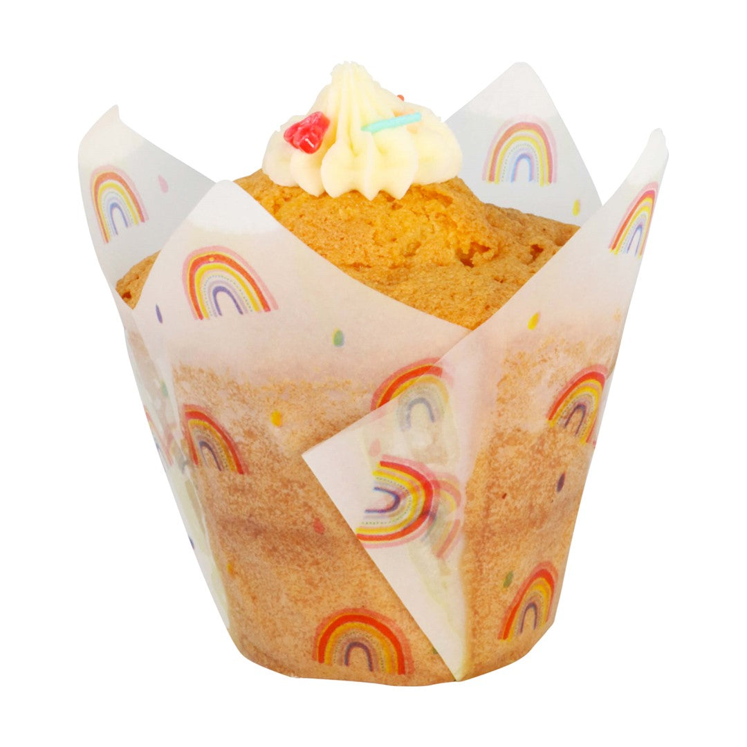 Kēksiņu papīra formiņas  24gab. tulpes formas PME Cake. Ø10cm