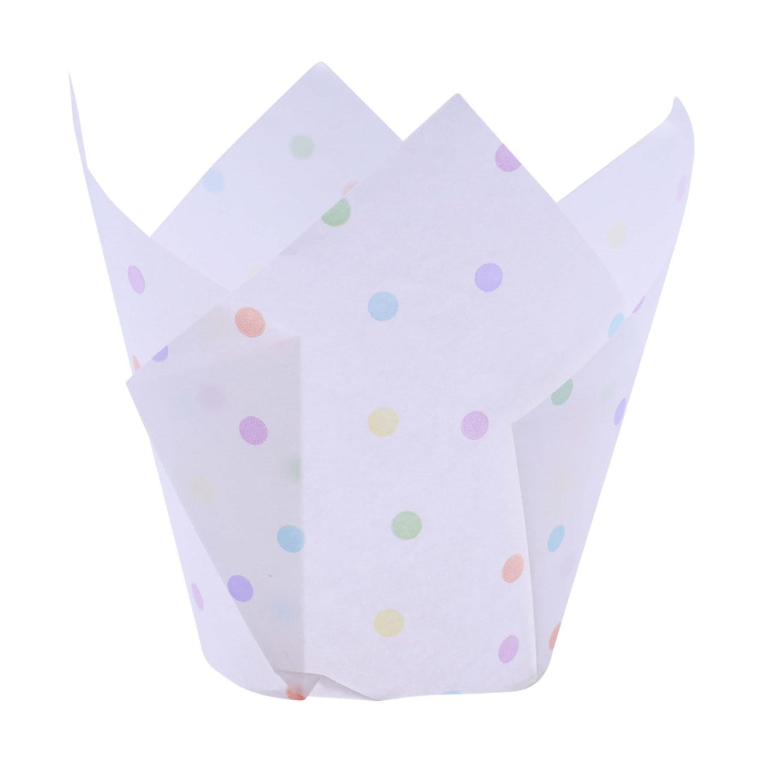 Kēksiņu papīra formiņas 24gab. tulpes formas PME Cake. Ø10cm