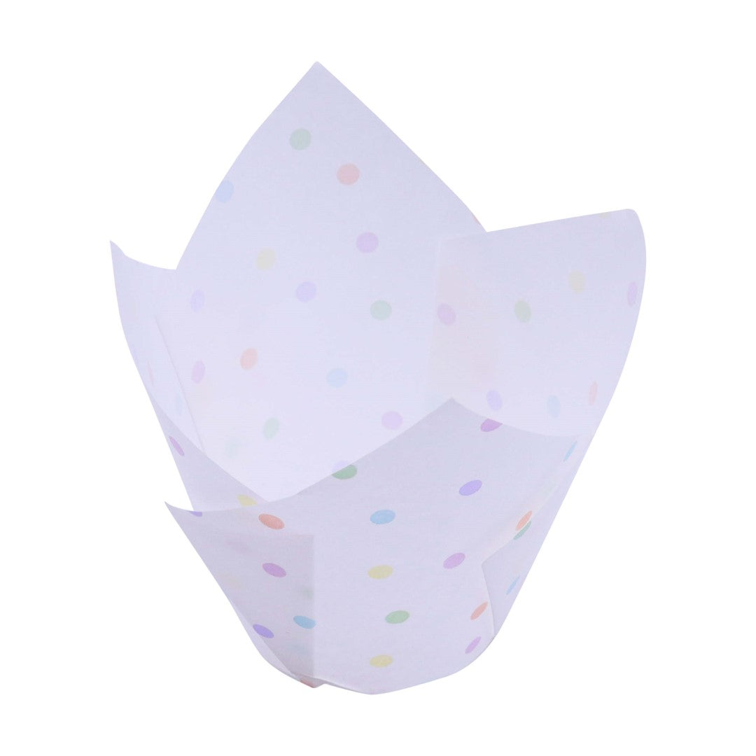 Kēksiņu papīra formiņas 24gab. tulpes formas PME Cake. Ø10cm