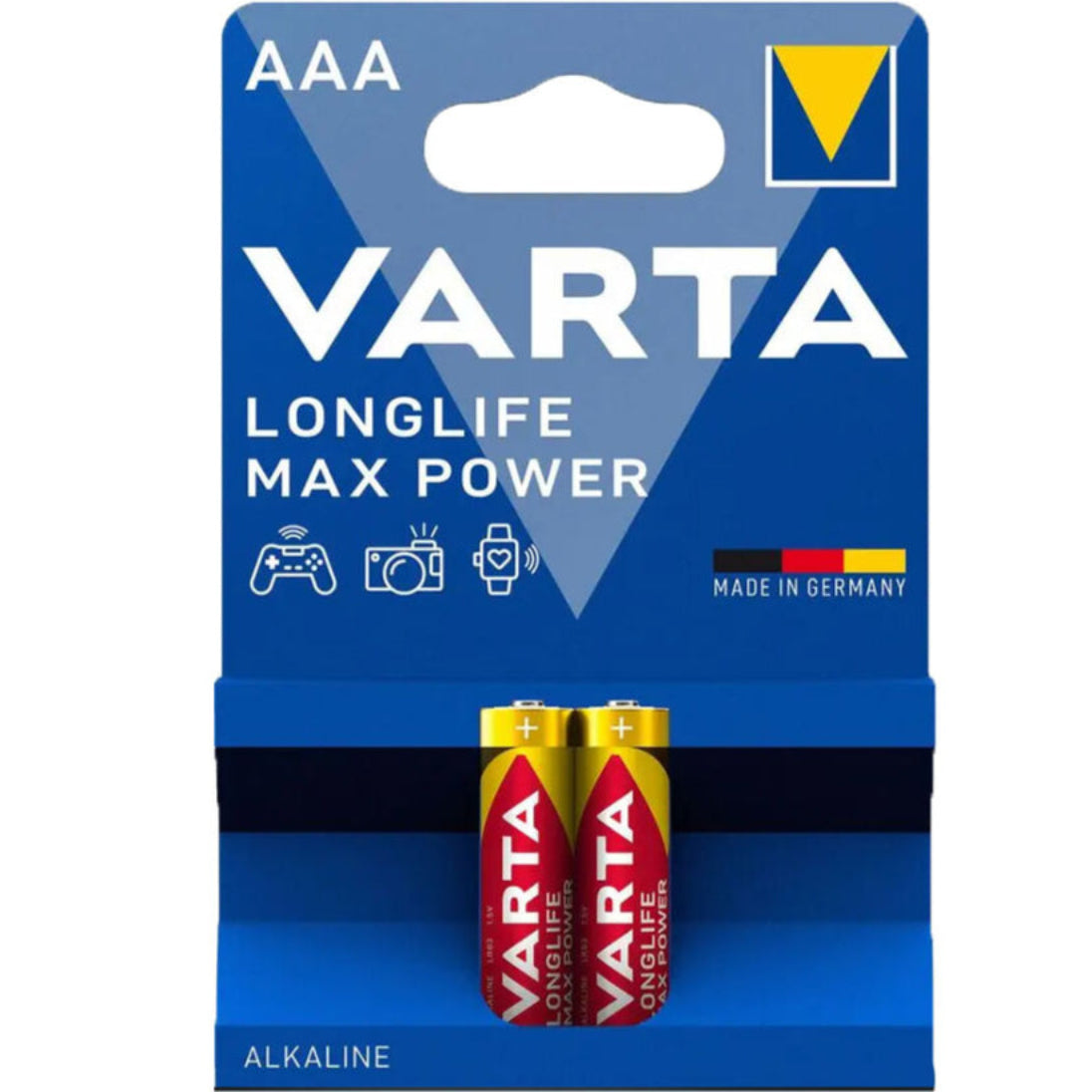 Baterijas VARTA Longlife Max Power Alkaline AAA 1.5V, 2gb.