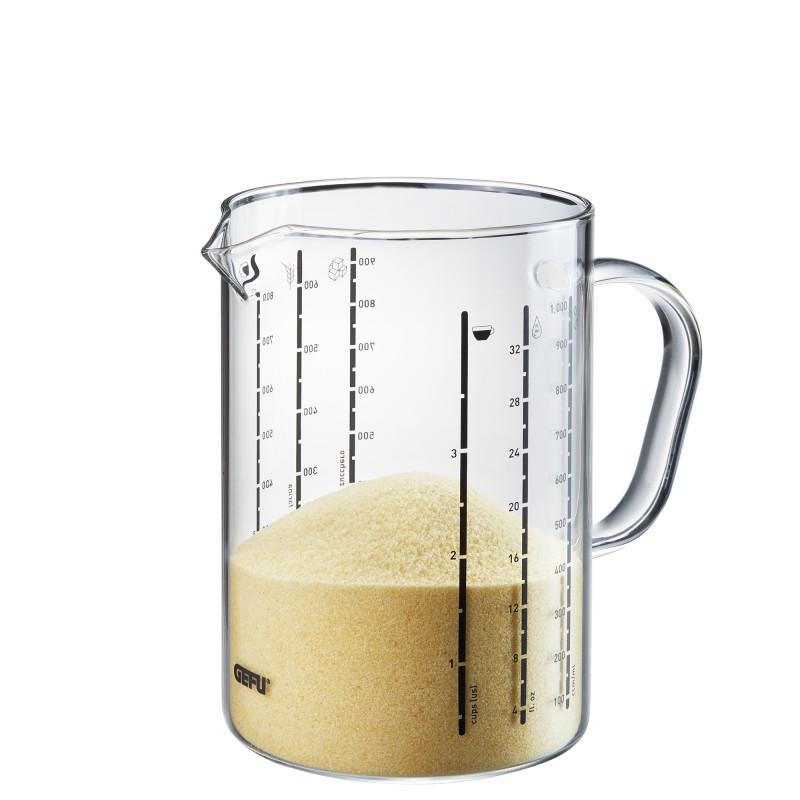 Borsilikāta stikla virtuves mērtrauks GEFU METI, 1000ml