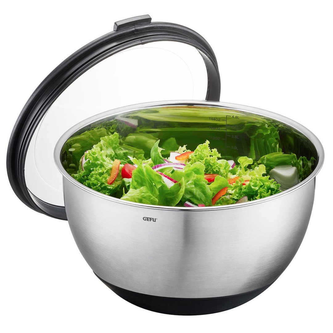 Metāla bļoda ar vāku GEFU MUOVO 4.5l, Ø24cm