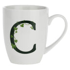 Porcelain letter mug C La Porcellana Bianca Atupertu 380ml