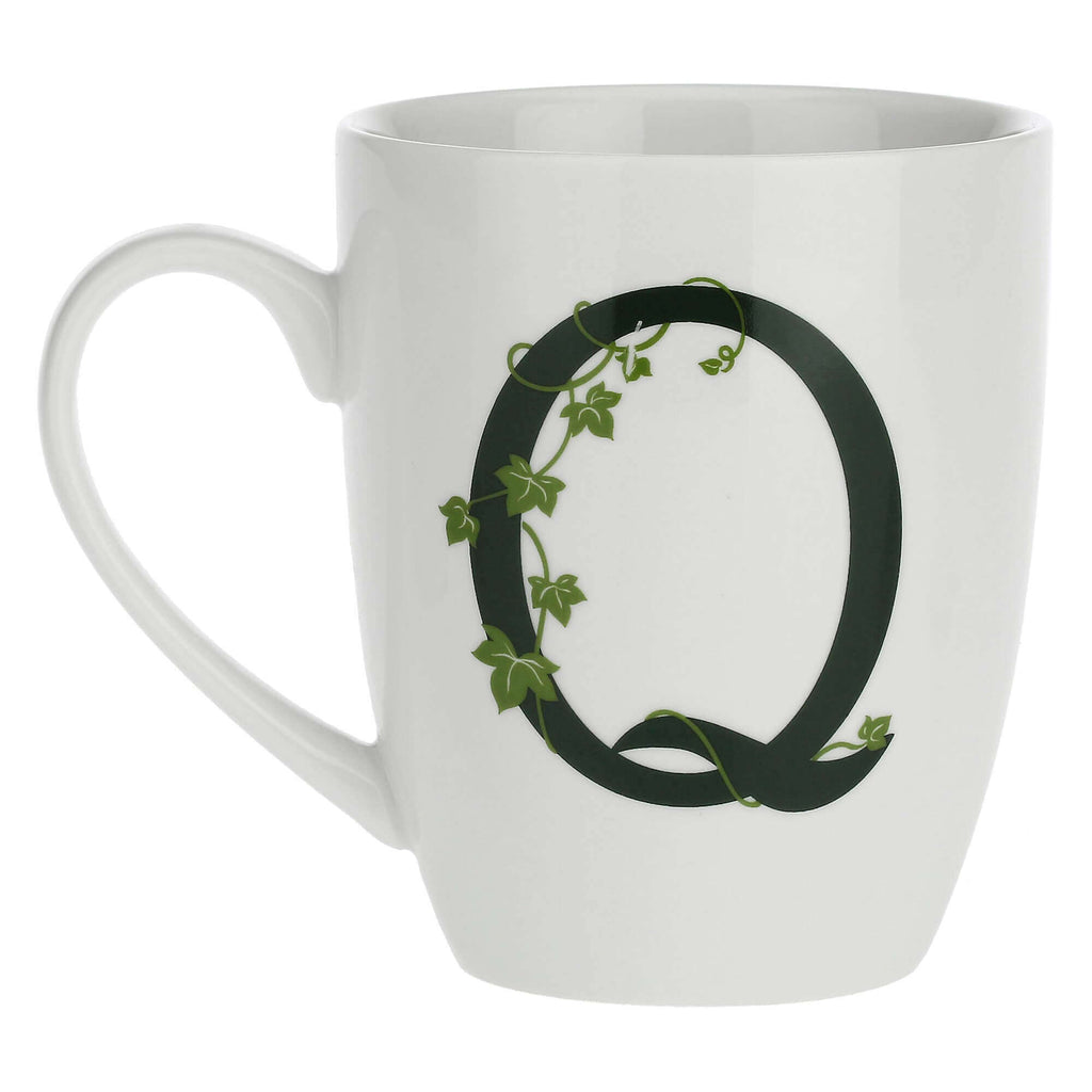 Porcelāna burtu krūze Q La Porcellana Bianca Atupertu 380ml
