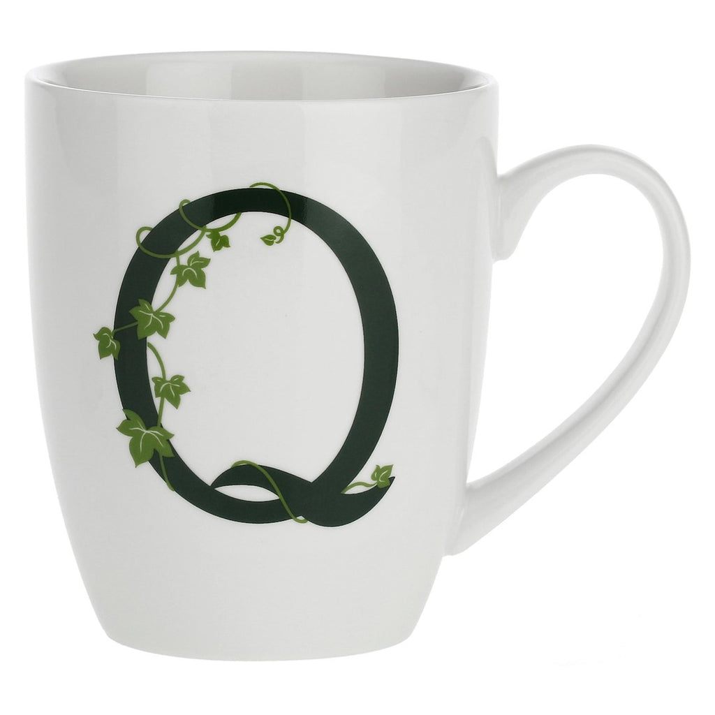 Porcelāna burtu krūze Q La Porcellana Bianca Atupertu 380ml