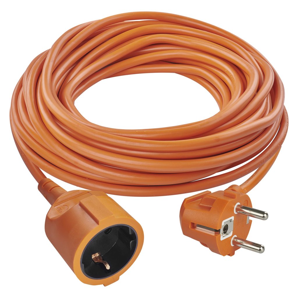 Pagarinātāja kabelis PVC 1/20m 1.5mm IP20 16A 3680W oranžs EMOS