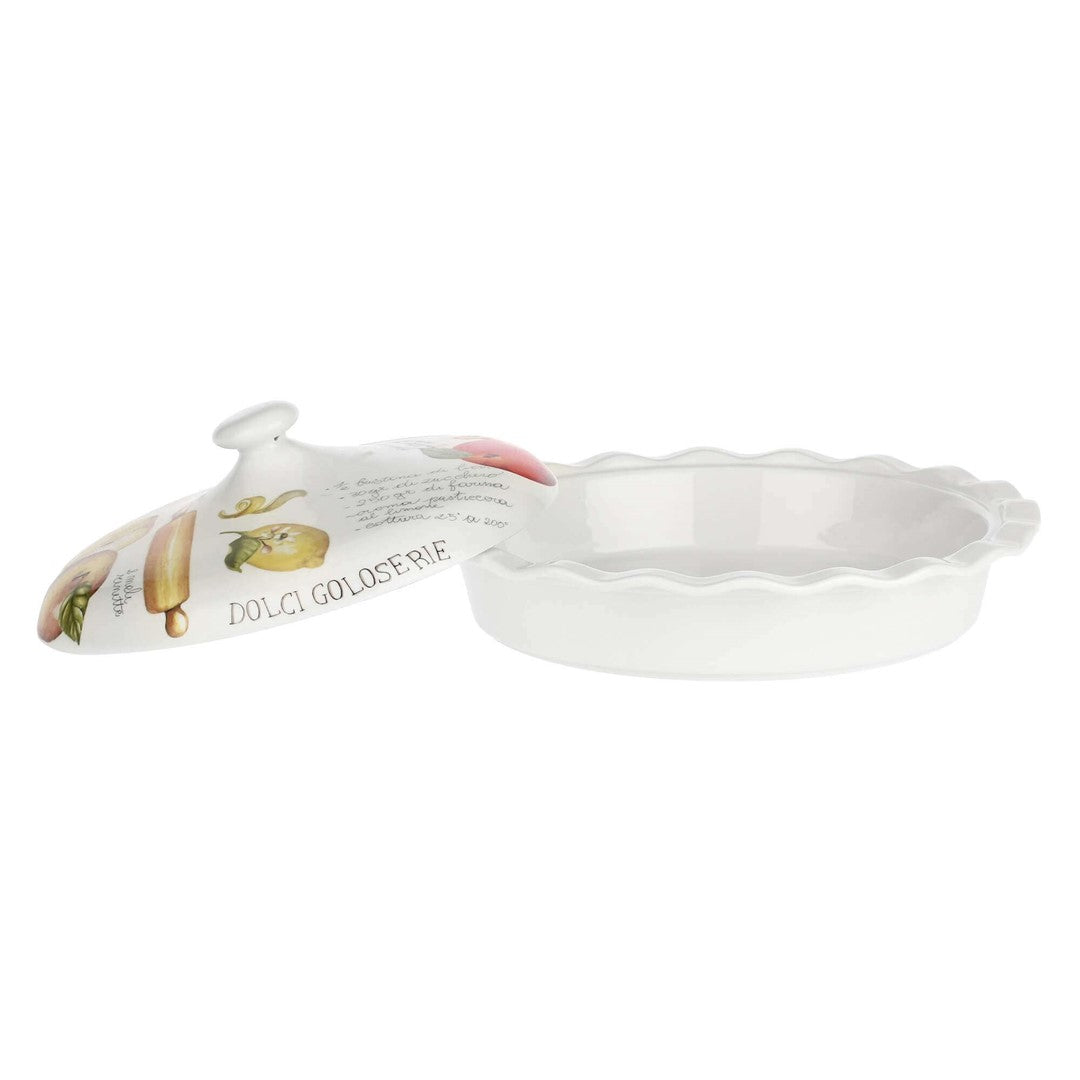 Porcelāna kūkas forma 27cm La Porcellana Bianca Goloserie ar vāku