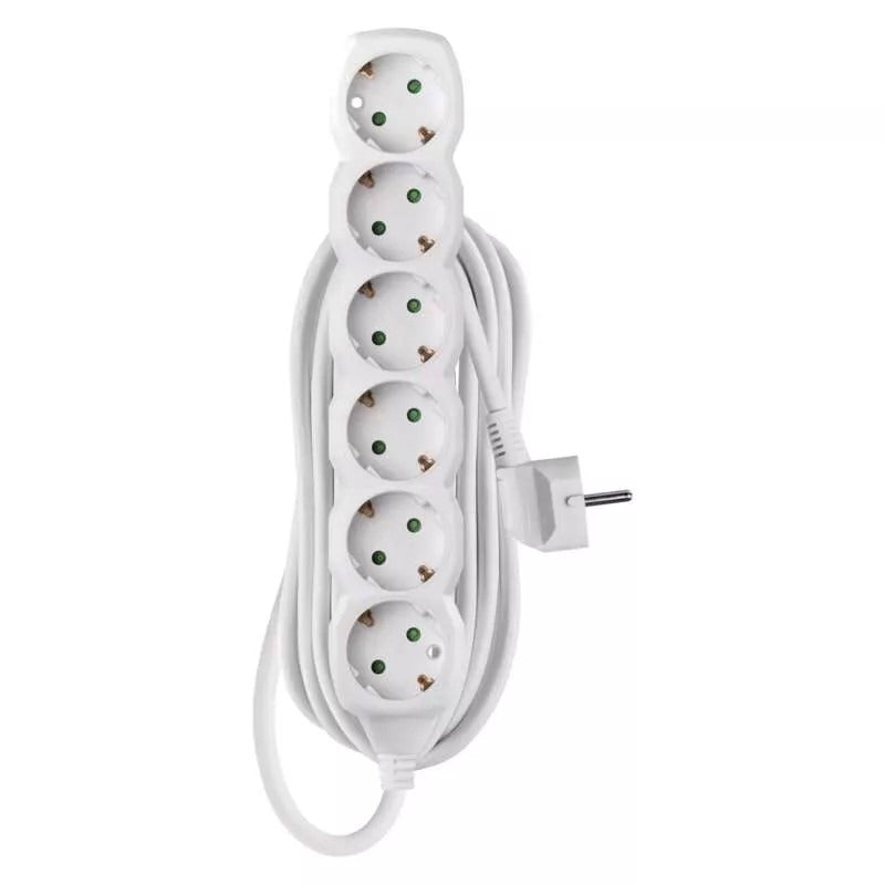 Pagarinātājs 6/5m 3680W 3x1.5mm2 a/z balts EMOS