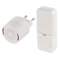 Bezvadu durvju zvans IP56 150m 10mel. 85dB 230V balts EMOS P5734