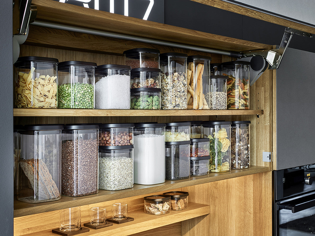 Bakalejas burku komplekts GEFU PANTRY, stikla, komplektā 4 gab.