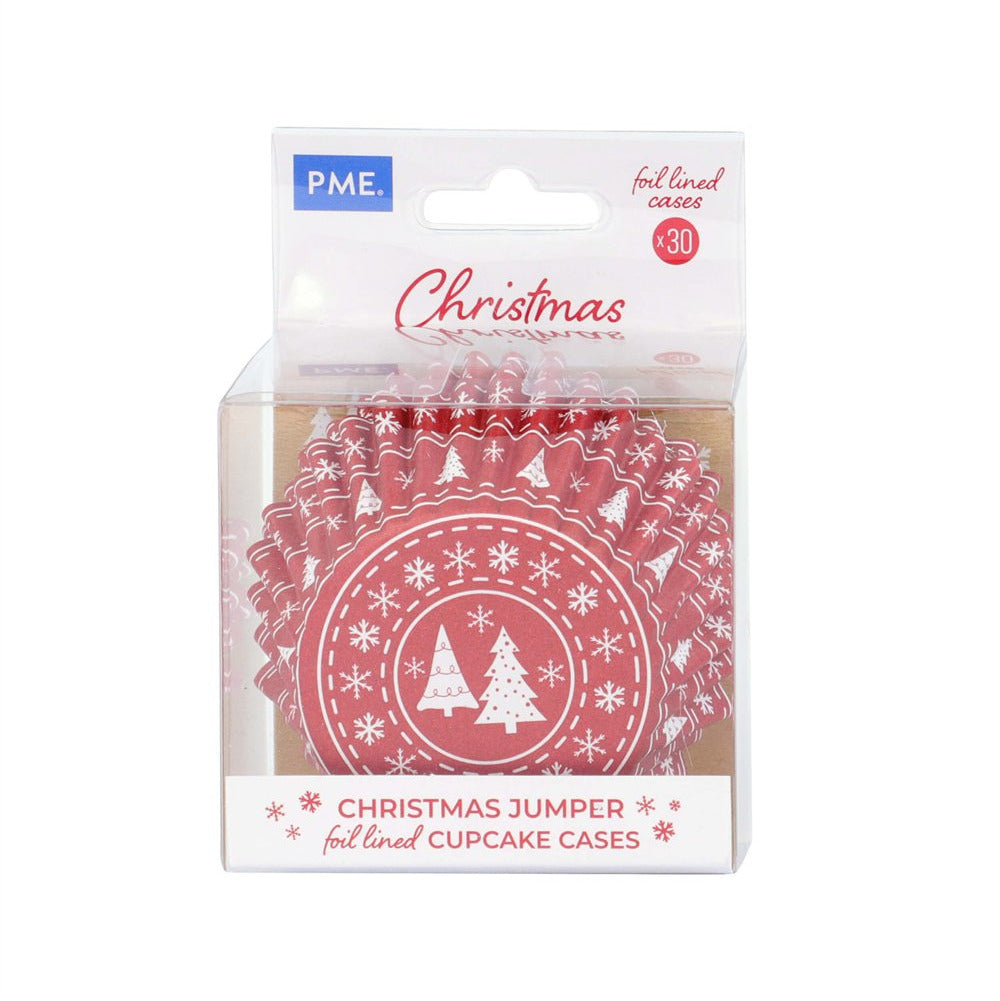 Kēksiņu papīra/folijas formiņas PME Cake 30gab. Ø 5cm Ziemassvētki