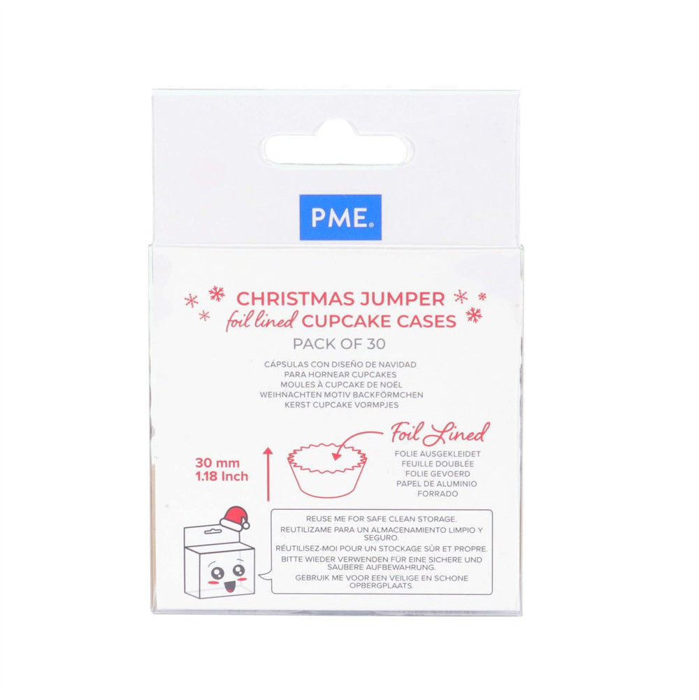 Kēksiņu papīra/folijas formiņas PME Cake 30gab. Ø 5cm Ziemassvētki