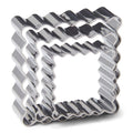 Ribbed stainless steel square cutter Patisse, set of 3