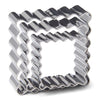 Ribbed stainless steel square cutter Patisse, set of 3