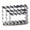 Ribbed stainless steel rectangular cutter Patisse, set of 3