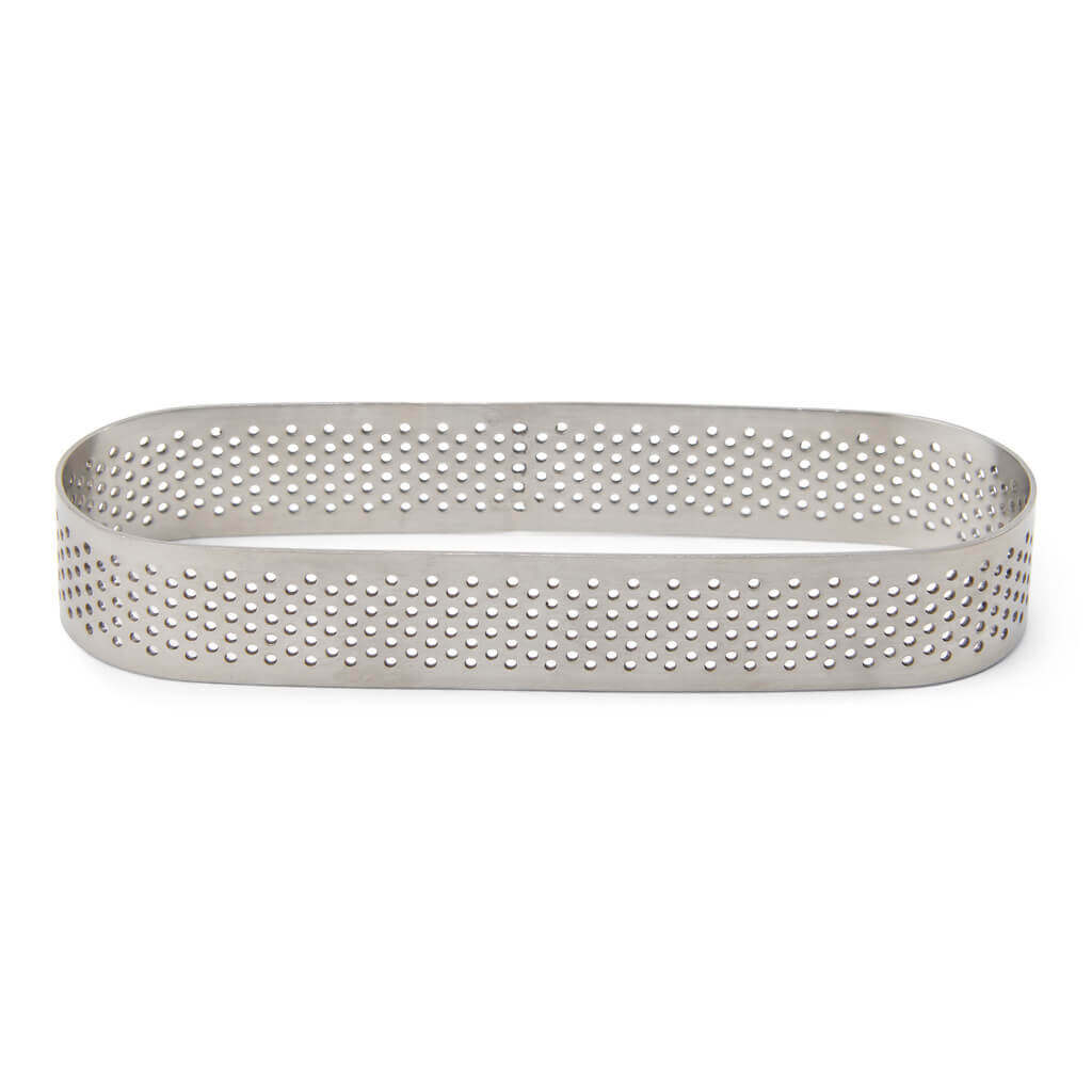 Ovāla, prforēta konditorejas forma 13 x 4cm PATISSE tartaletēm, musa kūkām