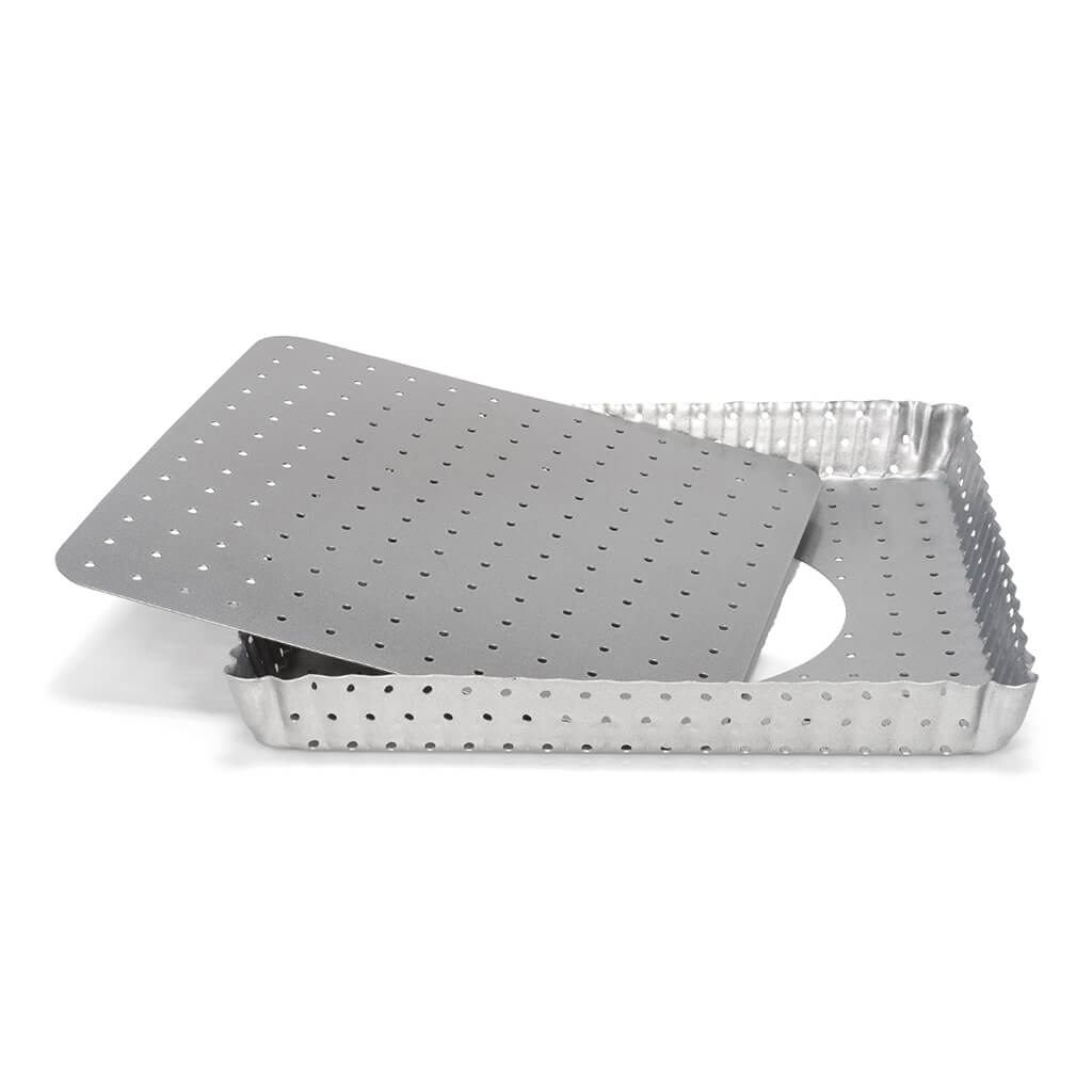 Perforēta tartes/kiša forma 21 x 21cm ar izņemamu apakšu Patisse Silver-Top