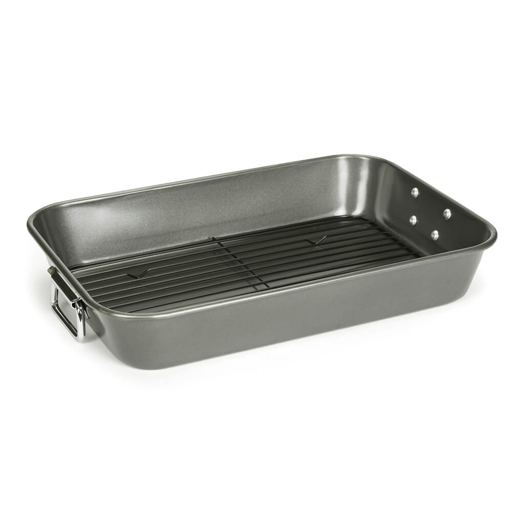 Tērauda cepešpanna ar restīti PATISSE CARAT 40 x 28 cm, ar Whitford QuanTanium nepiedegošo pārklājumu