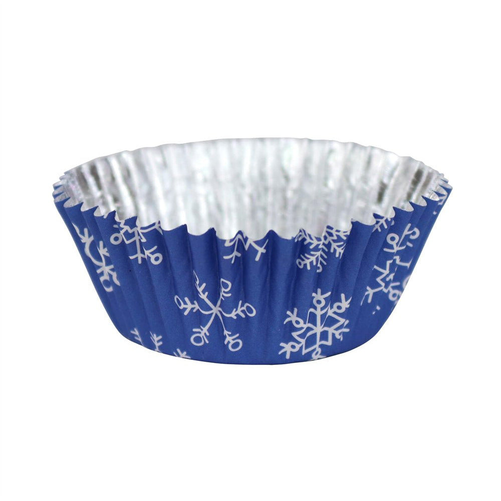 Kēksiņu papīra/folijas formiņas PME Cake 30gab. Ø 5cm Sniegpārsliņas