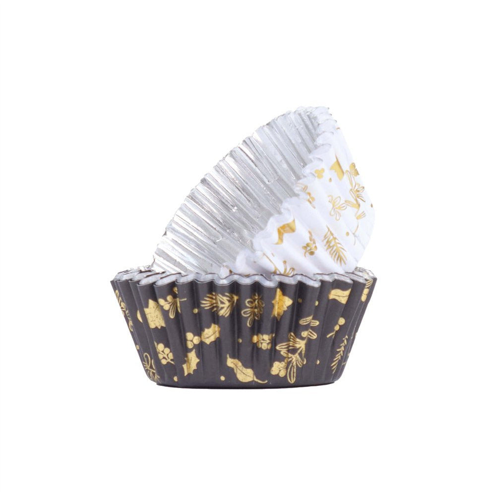 Kēksiņu papīra/folijas formiņas PME Cake 30gab. Ø 5cm Ziemassvētki Winter Berry