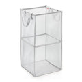 Foldable polyester storage basket RAYEN 2 tiers: 62 x 30 x 30 cm / 1 tier: 30 x 30 x 30 cm / folded: 30 x 30 x 3.5 cm