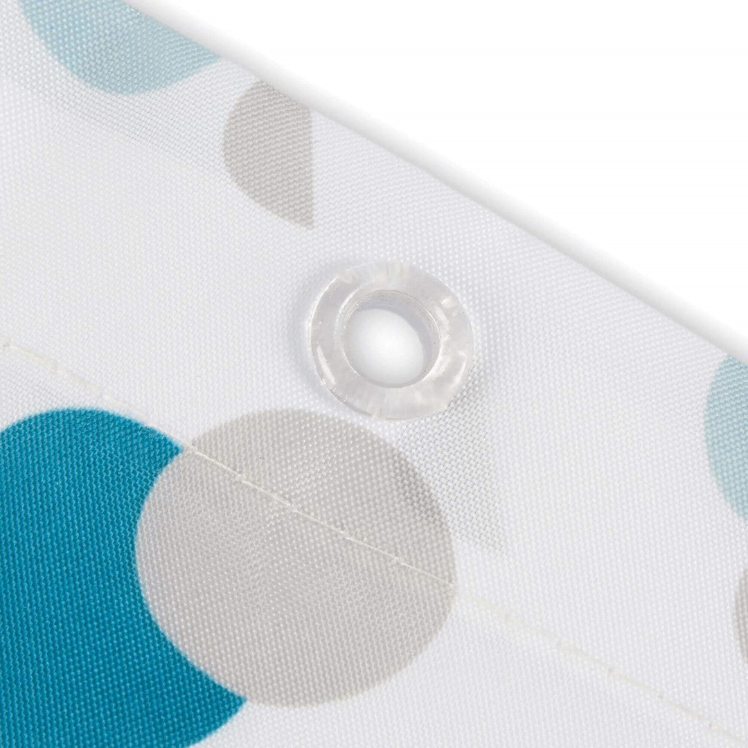 Dušas aizkari Rayen 180 x 200cm, balti ar pumpiņām