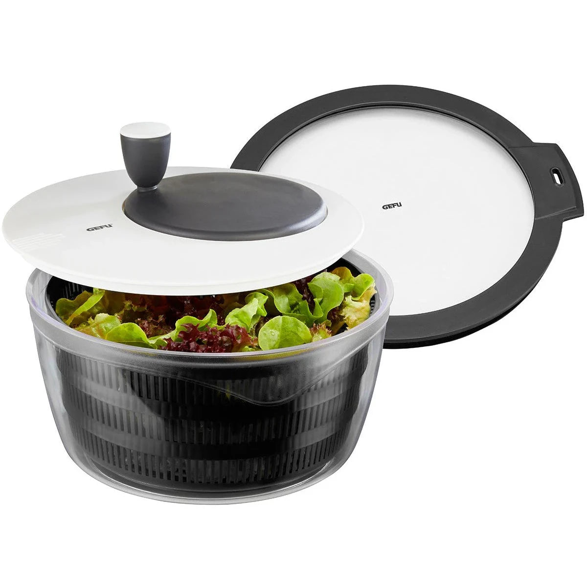 Salad dryer GEFU ROTARE Ø25cm, 3.0l, with bowl and lid