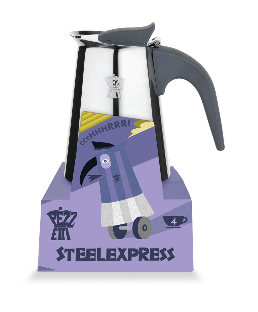 Indukcijas mokas kafijas kanna Pezzetti Steelexpress 6 tasēm