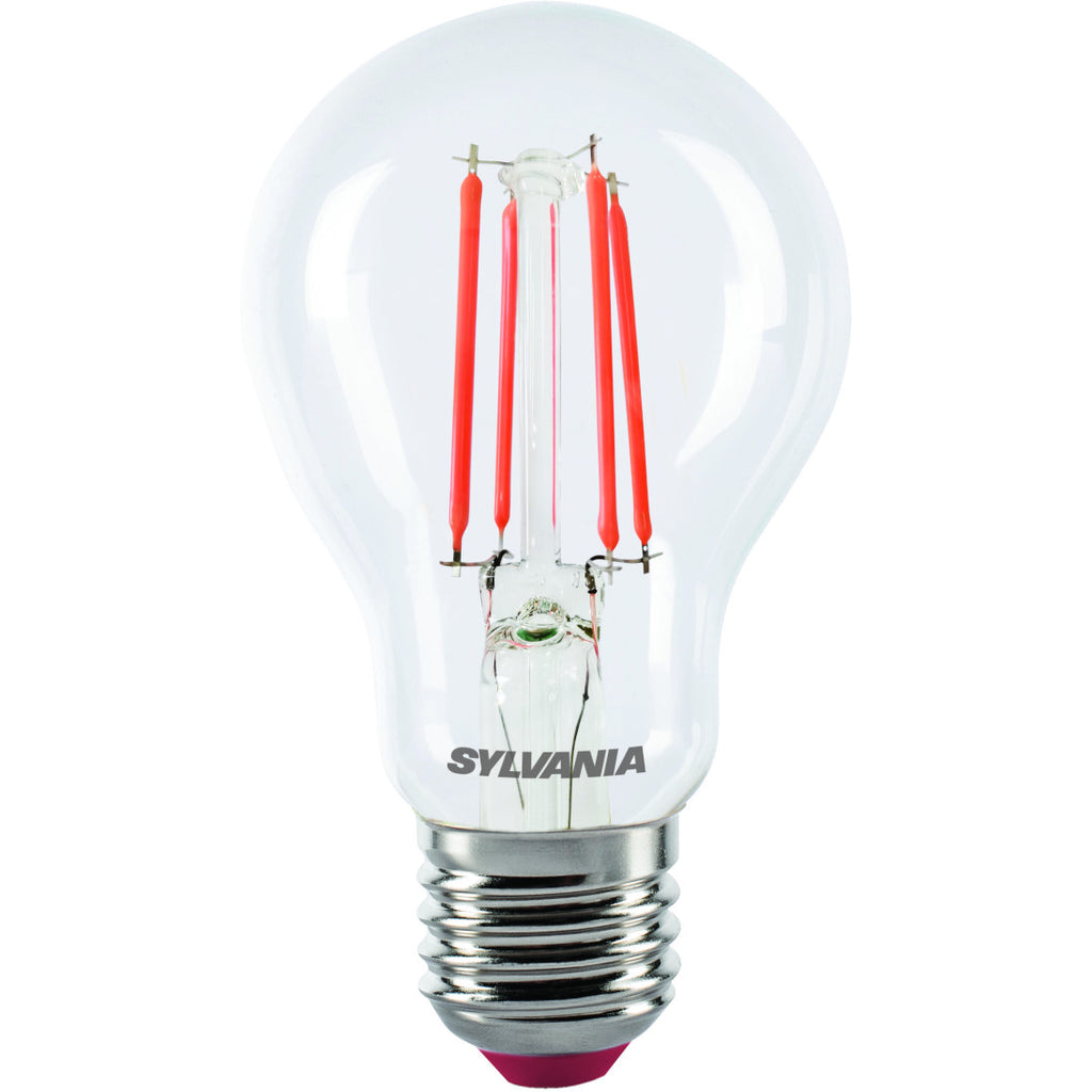 LED spuldze Sylvania GLS A60 FILAMENT E27 4W 80lm IP54 sarkana