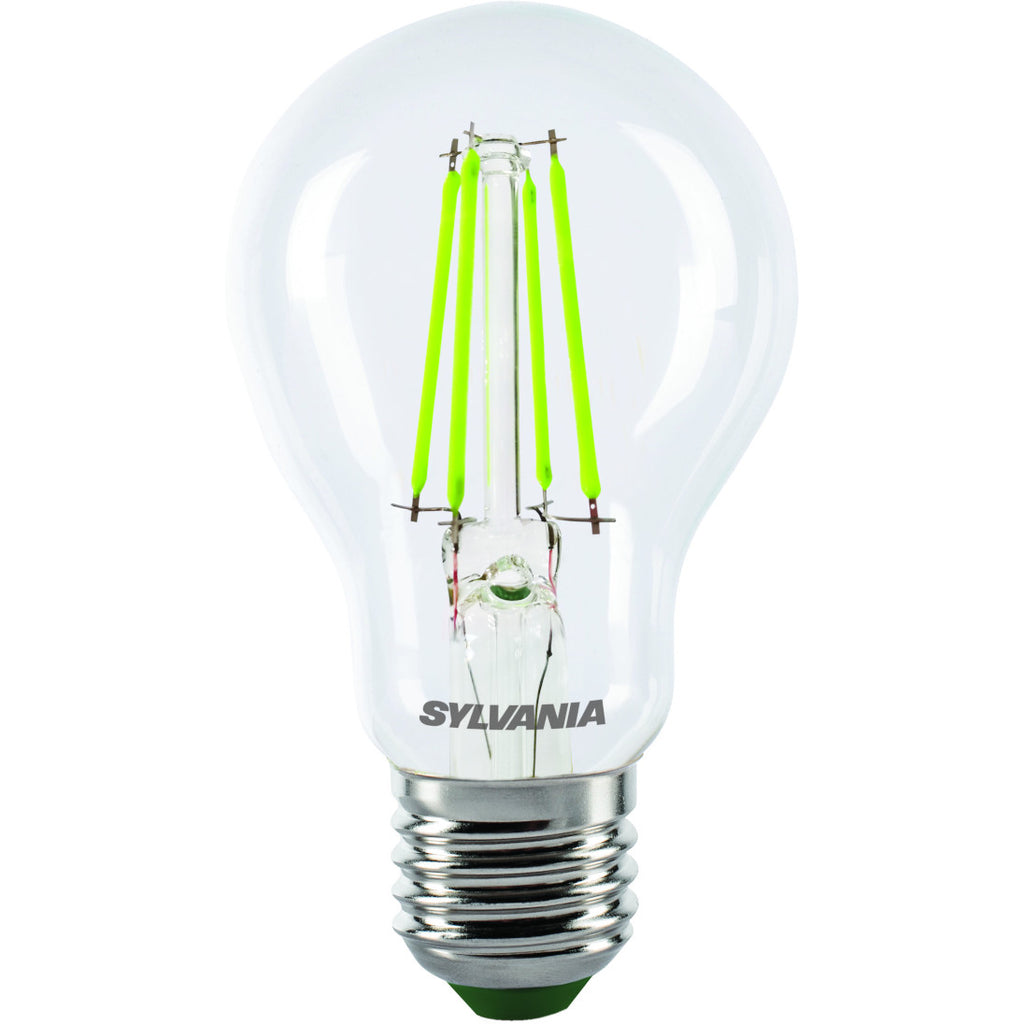 LED spuldze GLS A60 FILAMENT E27 4W 700lm IP54 Sylvania zaļa