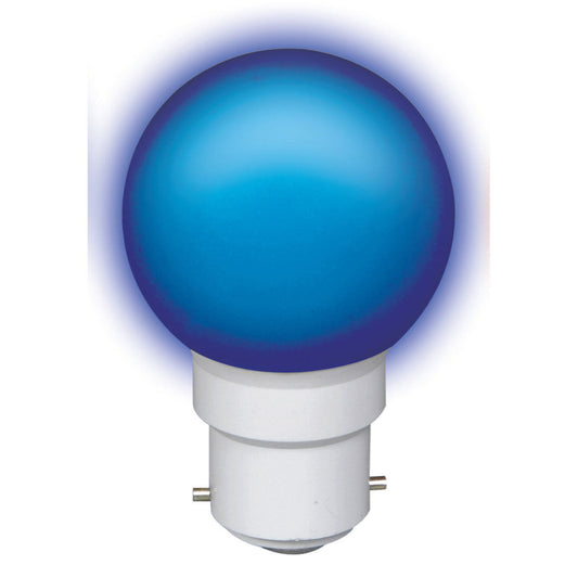 LED spuldze Sylvania BALL B22 0.5W  IP44, zila