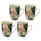 Mirabilia porcelāna krūzes ar sietiņu 300ml, 4gab. Rose & Tulipani, dzeltenas