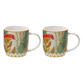 Mirabilia porcelāna krūzes 420ml, 2gab. Rose & Tulipani, dzeltenas
