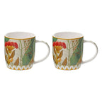Mirabilia porcelāna krūzes 420ml, 2gab. Rose & Tulipani, dzeltenas