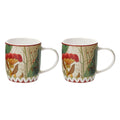 Mirabilia porcelāna krūzes 420ml, 2gab. Rose & Tulipani, sarkanas