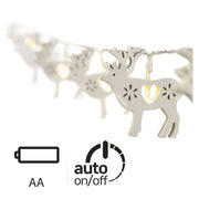 Gaismas virtene EMOS 10LED brieži balti IP20 2700K 1.35m (2xAA)+taimeris