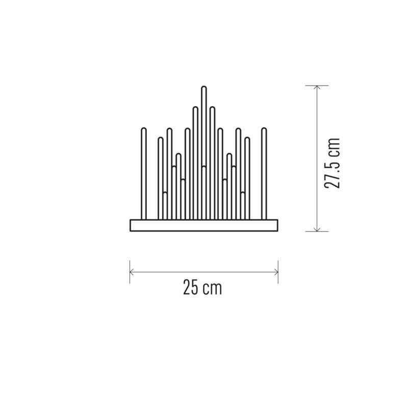 Adventes svečturis 20LED melns ar taimeri EMOS, 3xAA