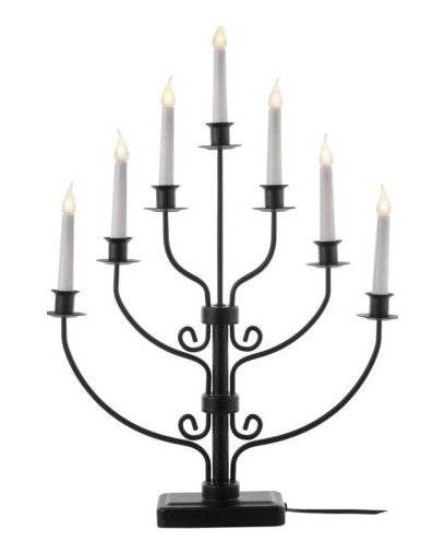 Ziemassvētku SVEČTURIS melns metāla 7LED 1.35W WW IP20 230V EMOS ZY2212